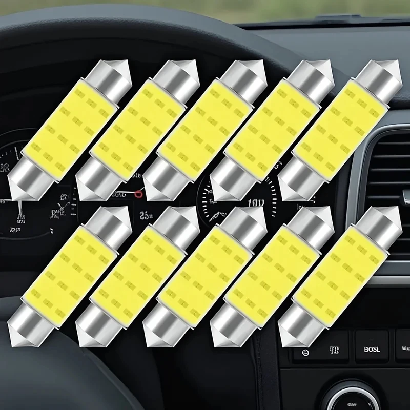 1/5 шт. светодиодные лампы C5W C10W Festoon 31/36/39/41 мм 12В COB 7000K белые для салона автомобиля, плафонов, освещения багажника, номерного знака
1/5 шт. светодиодные лампы C5W C10W Festoon 31/36/39/41 мм 12В COB 7000K белые для салона автомобиля, плафонов, освещения багажника, номерного знака