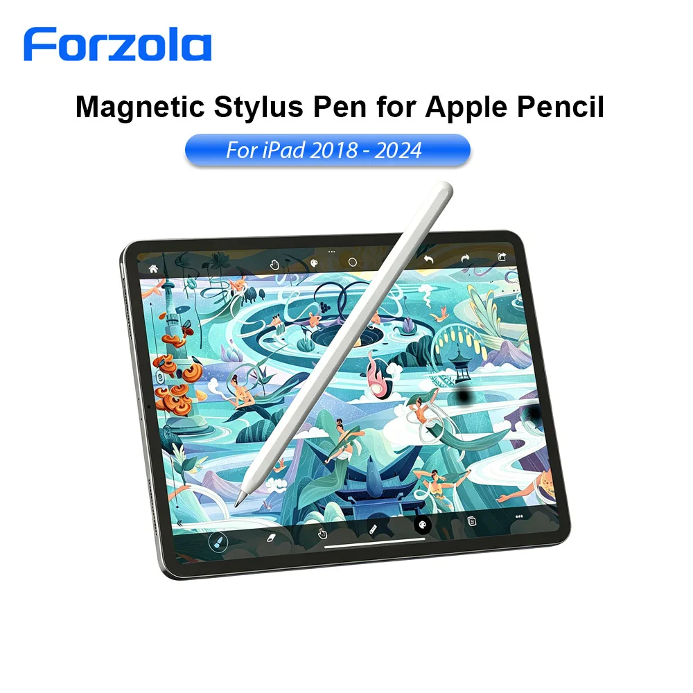FORZOLA Magnetic Stylus Pen for iPad Apple Pencil USB Tpye C Charging for 2024 2022 2021 2020 2019 2018 iPad Pencil Accessories
FORZOLA Magnetic Stylus Pen for iPad Apple Pencil USB Tpye C Charging for 2024 2022 2021 2020 2019 2018 iPad Pencil Accessories