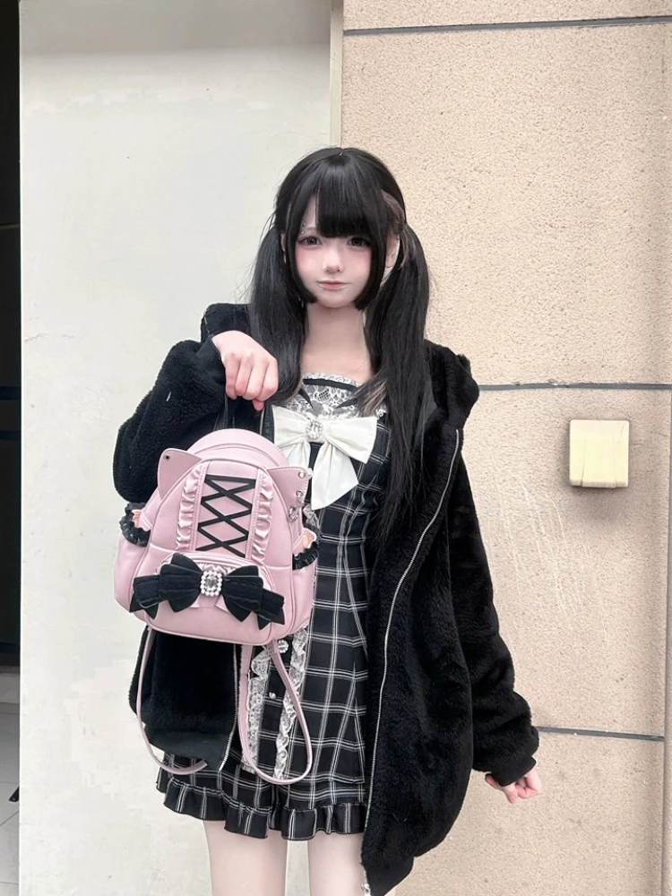 Japanese Original Cartoon Cat Ear Lolita Backpack Y2k Subculture Mass- Produced Sweet and Cool Girl Versatile Small Backpack
Japanese Original Cartoon Cat Ear Lolita Backpack Y2k Subculture Mass- Produced Sweet and Cool Girl Versatile Small Backpack