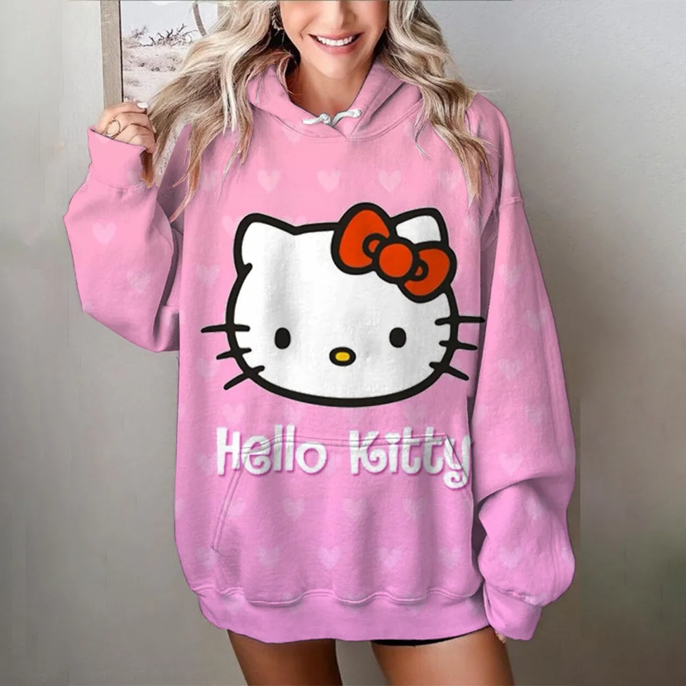 MINISO Pink Hello Kitty Print Woman Clothing Autumn/Winter Cute Cartoon Sweatshirt Casual/Oversize Hoodie For Women Pullover Top
MINISO Pink Hello Kitty Print Woman Clothing Autumn/Winter Cute Cartoon Sweatshirt Casual/Oversize Hoodie For Women Pullover Top