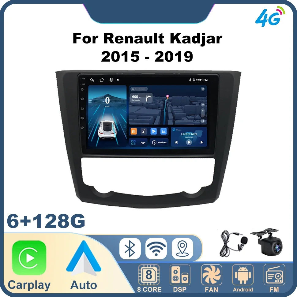 Android 12 CarPlay Car Radio Audio for Renault Kadjar 2015 - 2019 8core GPS Automotive Multimedia Stereo 4G FM BT Wifi Head Unit
Android 12 CarPlay Car Radio Audio for Renault Kadjar 2015 - 2019 8core GPS Automotive Multimedia Stereo 4G FM BT Wifi Head Unit