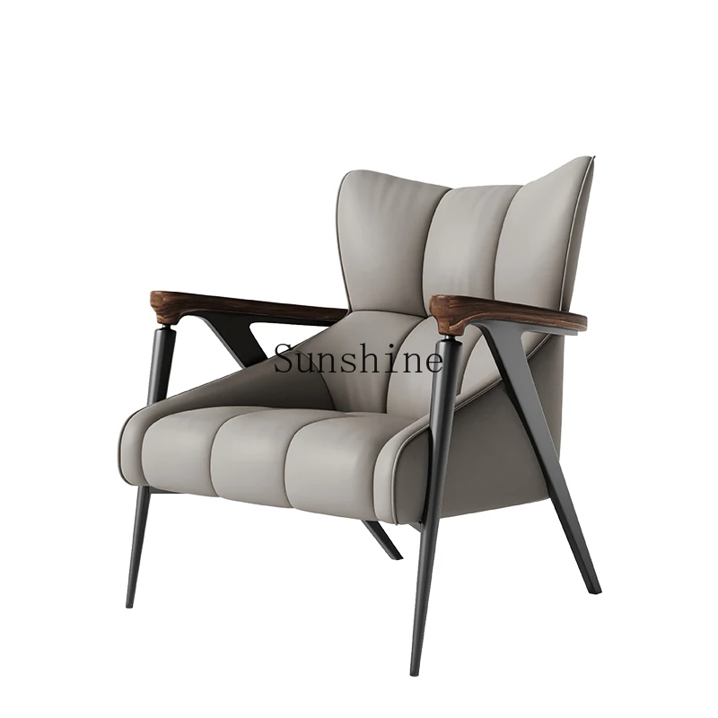 High-end living room large flat leather single chair light luxury Italian minimalist sofa chair
High-end living room large flat leather single chair light luxury Italian minimalist sofa chair
