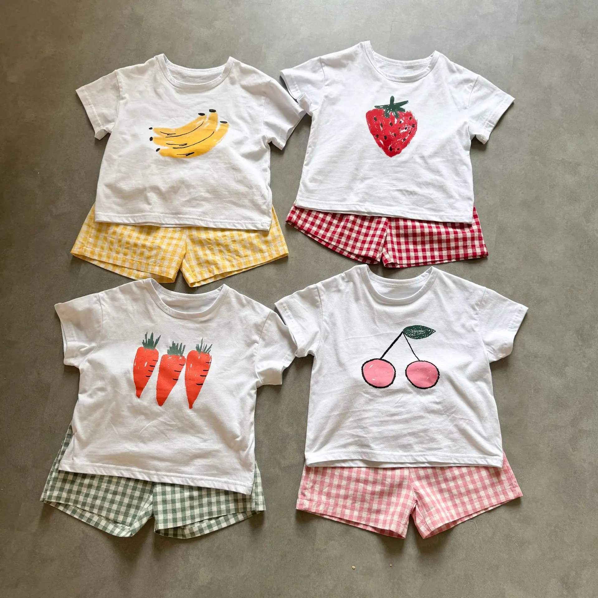 2025 Summer New Children Short Sleeve Clothes Set Boys Girls Cartoon Print T Shirts + Shorts 2pcs Suit Kids Cotton Plaid Outfits
2025 Summer New Children Short Sleeve Clothes Set Boys Girls Cartoon Print T Shirts + Shorts 2pcs Suit Kids Cotton Plaid Outfits