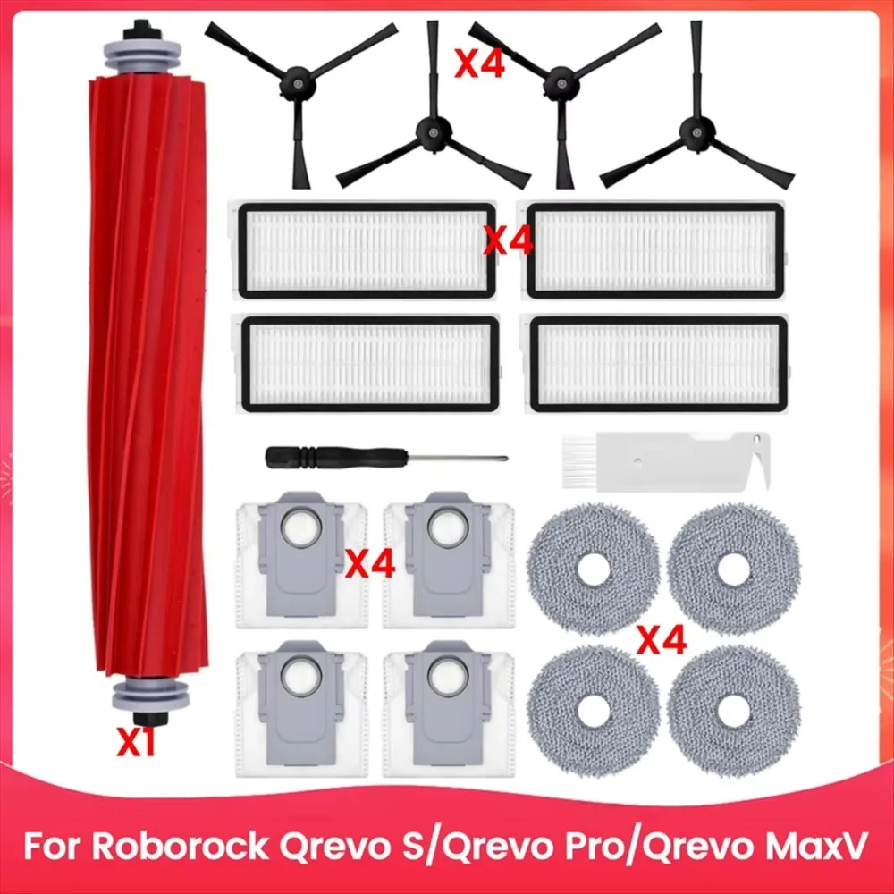 Accessories Kit for Qrevo S/Qrevo Pro/Qrevo MaxV Robot Vacuum Main Side Brush Hepa Filter Mop Cloth Dust Bags
Accessories Kit for Qrevo S/Qrevo Pro/Qrevo MaxV Robot Vacuum Main Side Brush Hepa Filter Mop Cloth Dust Bags