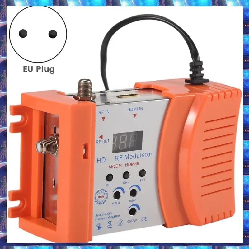 Новый модулятор HDM68 2025 года, цифровой радиочастотный модулятор, преобразователь AV в RF, стандартный портативный модулятор VHF UHF PAL/NTSC, вилка европейского стандарта, новый H
Новый модулятор HDM68 2025 года, цифровой радиочастотный модулятор, преобразователь AV в RF, стандартный портативный модулятор VHF UHF PAL/NTSC, вилка европейского стандарта, новый H