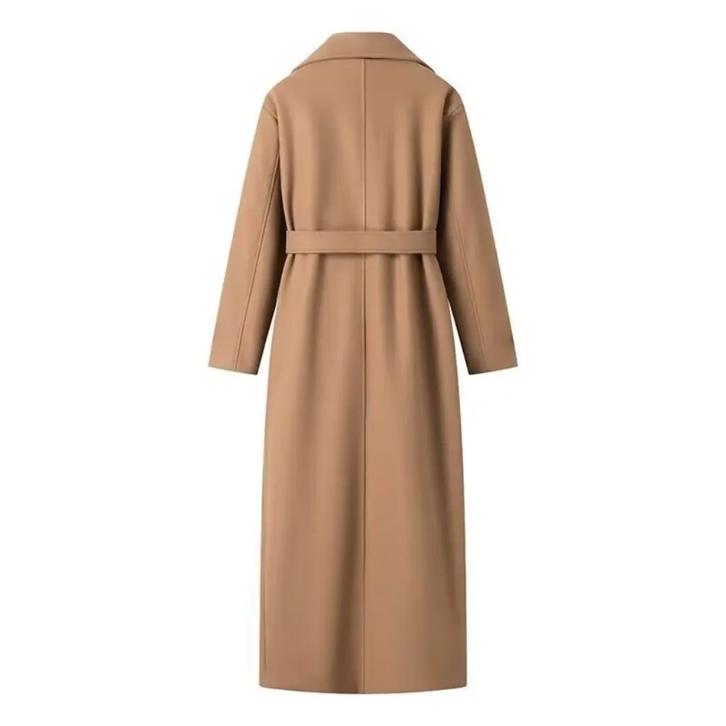Women's Khaki Long Woolen Outwear Jacket European American Style Autumn Fashionable Coat for Ladies
Women's Khaki Long Woolen Outwear Jacket European American Style Autumn Fashionable Coat for Ladies