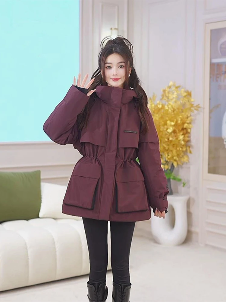 Faionable Thiened Cotton Jaet Mid-Length Casual Waist-Cinching Slimming Parka Sli Winter Outerwear Women's Coat
Faionable Thiened Cotton Jaet Mid-Length Casual Waist-Cinching Slimming Parka Sli Winter Outerwear Women's Coat
