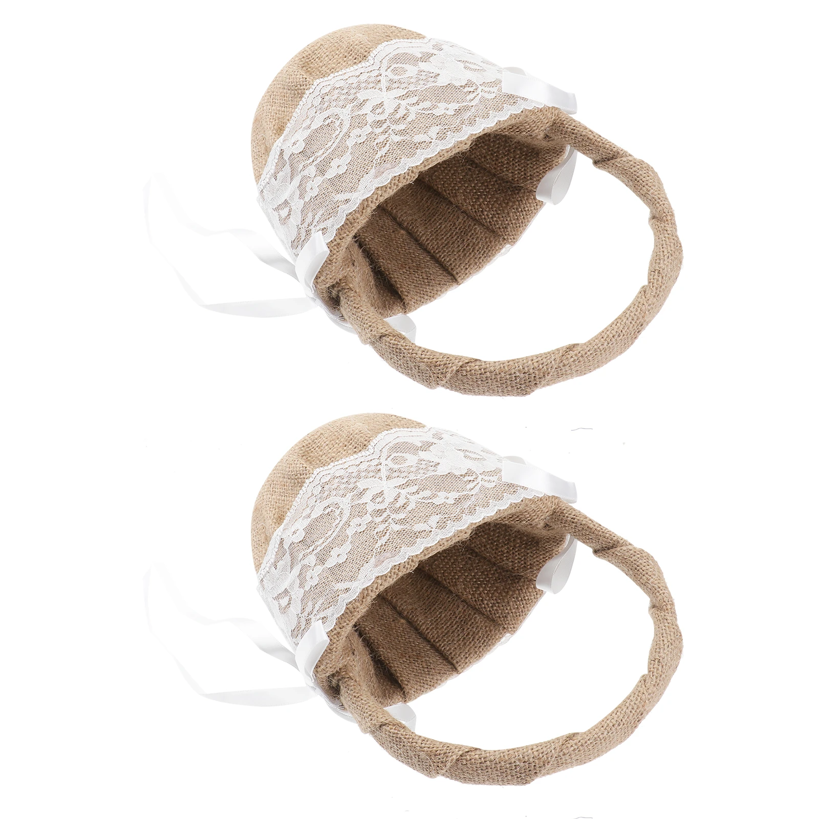 2pcs Lace Flower Basket Elegant Wedding Baskets for Girls with Ribbon Bowknot Holding Flowers Rose Petals Home Shop Ceremony
2pcs Lace Flower Basket Elegant Wedding Baskets for Girls with Ribbon Bowknot Holding Flowers Rose Petals Home Shop Ceremony