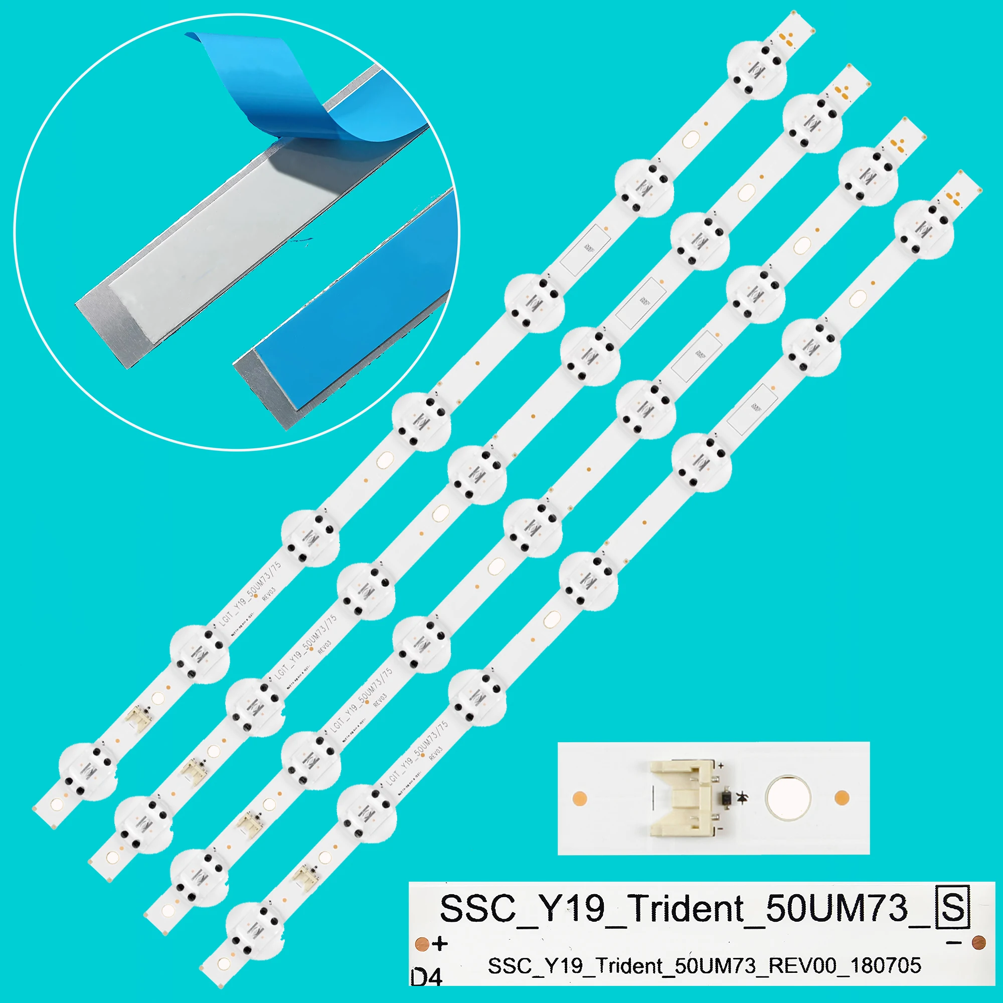 LED strip For SSC_Y19_Trident_50UM73_S 50UM7600PLB 50UM7500PSB 50UM7360PSA 50UM7510PSB 50UM7300AUE 50UM7450PLA EAV6459201
LED strip For SSC_Y19_Trident_50UM73_S 50UM7600PLB 50UM7500PSB 50UM7360PSA 50UM7510PSB 50UM7300AUE 50UM7450PLA EAV6459201