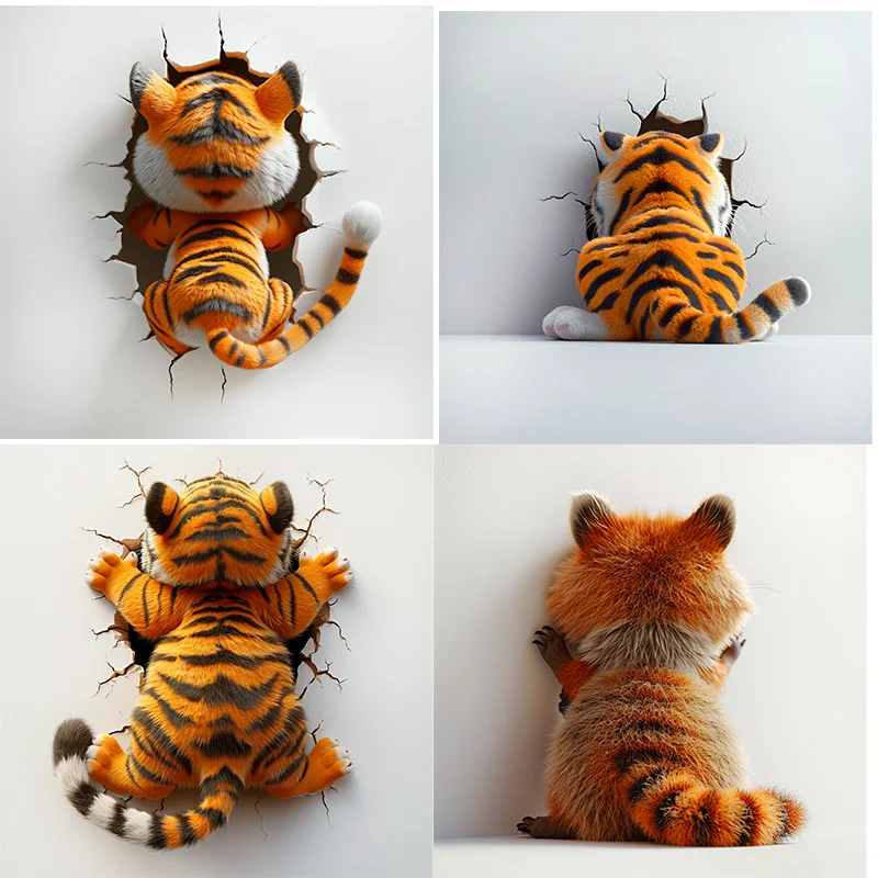 T2350# Cute 3D Tiger in the Wall Stickers Decoration for Living Room, Wall, Bedroom, Toilet and Home Decor Car Decals
T2350# Cute 3D Tiger in the Wall Stickers Decoration for Living Room, Wall, Bedroom, Toilet and Home Decor Car Decals