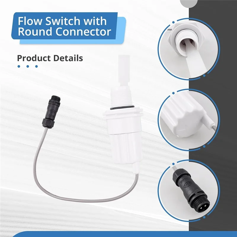 ABBY-GNR00003 Flow Switch Round Connector For Saltron Reliant Saltwater For Chlorine Generator
ABBY-GNR00003 Flow Switch Round Connector For Saltron Reliant Saltwater For Chlorine Generator