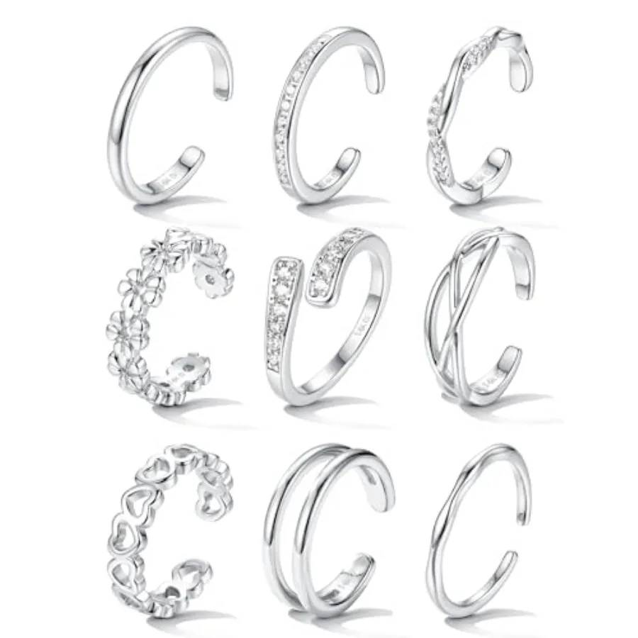 sailimue Gold Toe s Women Non Tarnis- Adjustable 4K Gold Fil Toe Silver Dainty Open Toe s t of Summer ac Foot Jewelry 9Pcs
sailimue Gold Toe s Women Non Tarnis- Adjustable 4K Gold Fil Toe Silver Dainty Open Toe s t of Summer ac Foot Jewelry 9Pcs