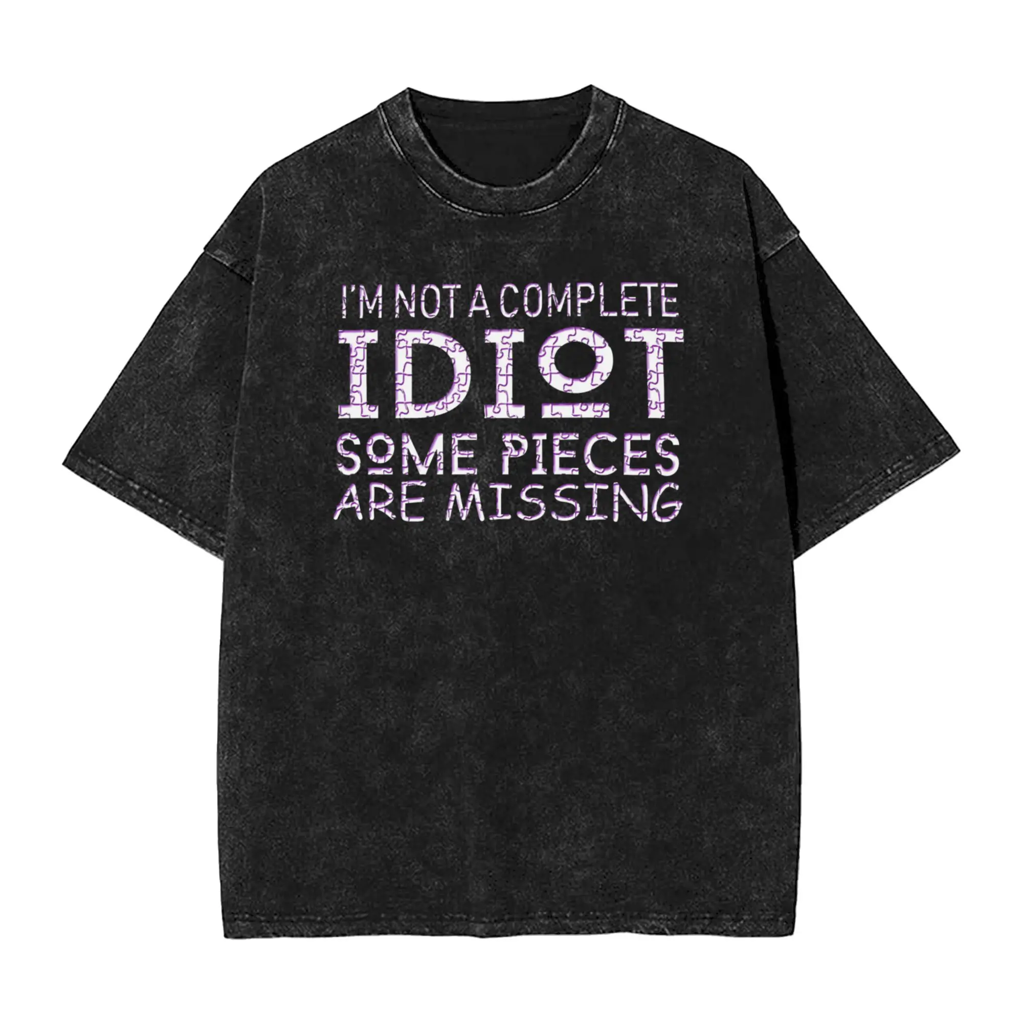 Футболки I'm Not A Complete Idiot Some Parts Are Missing, мужские забавные футболки из чистого хлопка с круглым вырезом и короткими рукавами, одежда больших размеров
Футболки I'm Not A Complete Idiot Some Parts Are Missing, мужские забавные футболки из чистого хлопка с круглым вырезом и короткими рукавами, одежда больших размеров