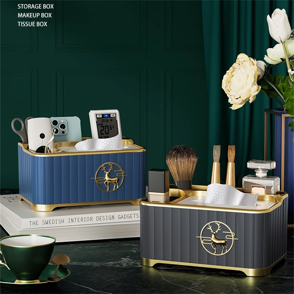 Home Desktop Tissue Box Multifunction Napkin Storage Boxes Living Room Remote Control Organizer Luxury Coffee Table Paper Holder
Home Desktop Tissue Box Multifunction Napkin Storage Boxes Living Room Remote Control Organizer Luxury Coffee Table Paper Holder