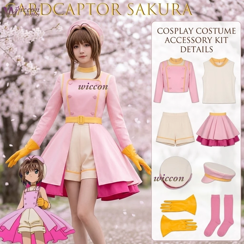 Костюм для косплея Сакуры Киномото из Cardcaptor Sakura: Боевой наряд с огненной картой для аниме-фестивалей, выступлений на сцене и косплей-игр
Костюм для косплея Сакуры Киномото из Cardcaptor Sakura: Боевой наряд с огненной картой для аниме-фестивалей, выступлений на сцене и косплей-игр