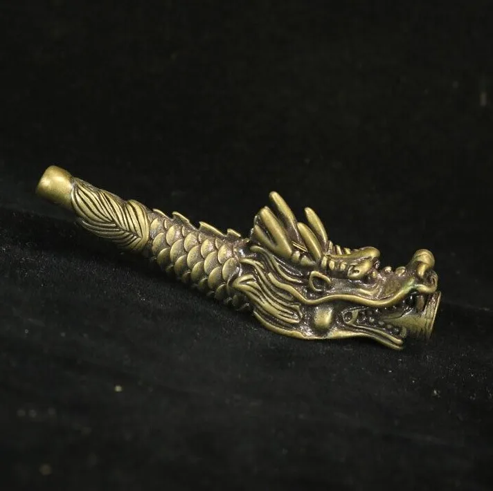 Rare Chinese Copper hand-carved Dragon Pipe Smoking tools Statues
Rare Chinese Copper hand-carved Dragon Pipe Smoking tools Statues