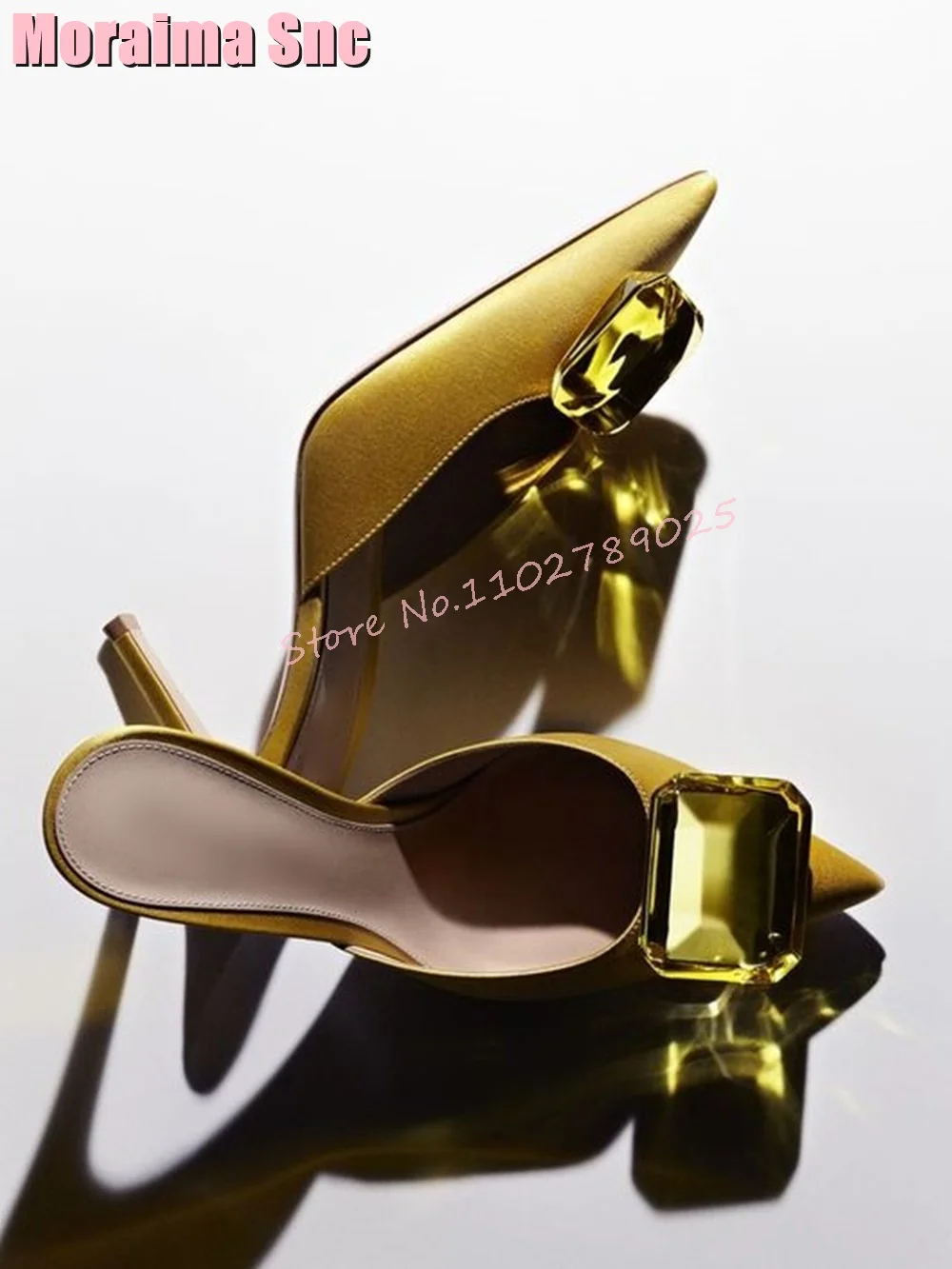 Square Rhinestone Pointed Toe Satin Slippers Stiletto High Heel Sexy Women Shoes Summer Slides Casual Outdoor Yellow Solid 2023
Square Rhinestone Pointed Toe Satin Slippers Stiletto High Heel Sexy Women Shoes Summer Slides Casual Outdoor Yellow Solid 2023