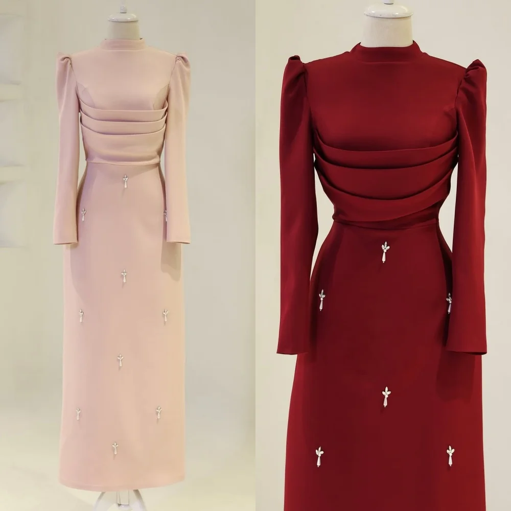Customized Jersey Pleat Sequined Straight High Collar Midi Dresses Bespoke Occasion Simple Modern Style
Customized Jersey Pleat Sequined Straight High Collar Midi Dresses Bespoke Occasion Simple Modern Style