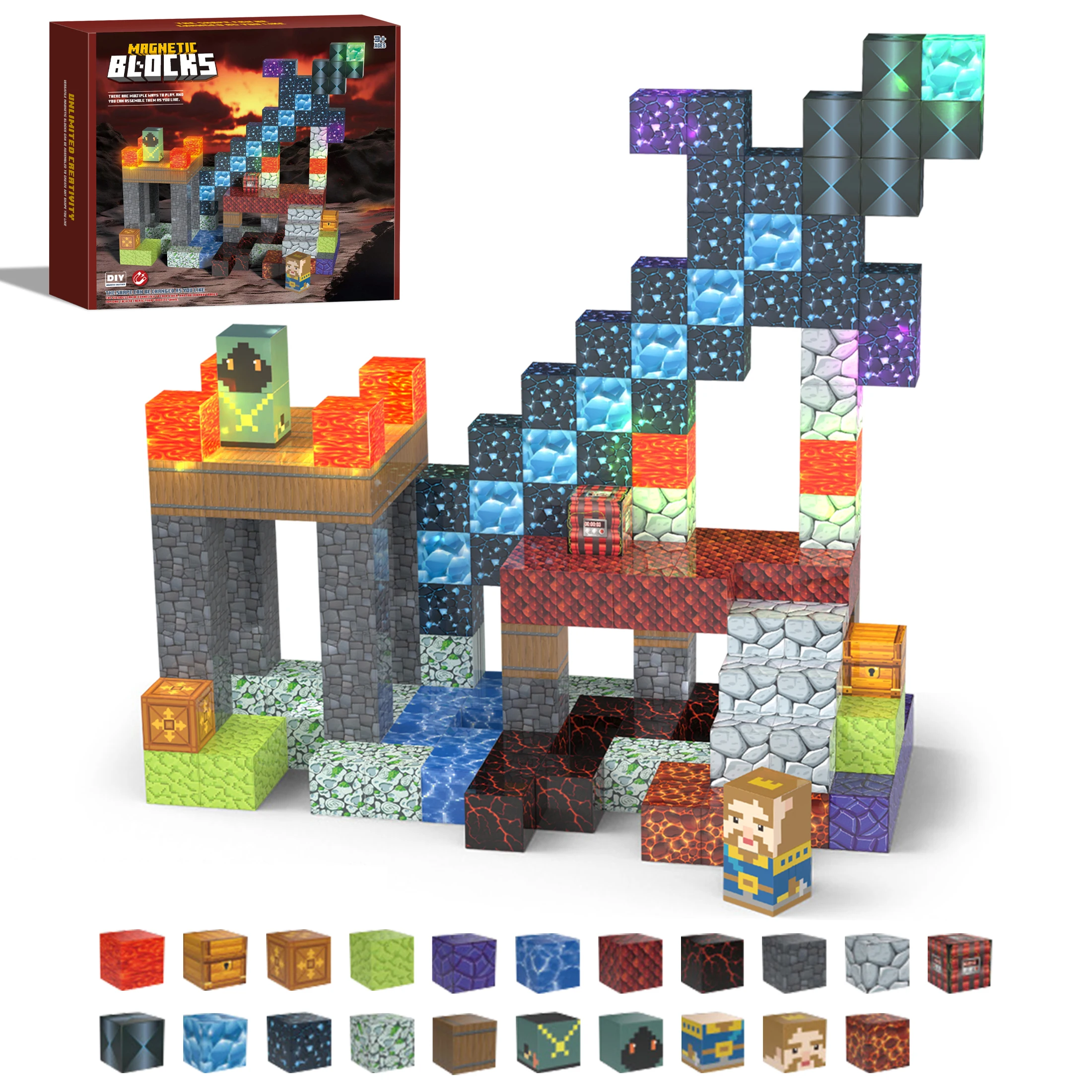 166PCS Construction Set with Glowing Sword, Open-Ended Creative STEM Playset for Boys And Girls, Educational Birthday Gift
166PCS Construction Set with Glowing Sword, Open-Ended Creative STEM Playset for Boys And Girls, Educational Birthday Gift