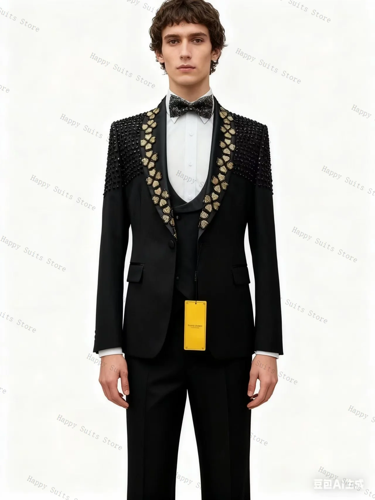 Black Men Suit Set 2 Pcs Blazer+Cotton Pants Trousers Formal Office Coat Luxury Crystals Wedding Tuxedo Customized Jacket Outfit
Black Men Suit Set 2 Pcs Blazer+Cotton Pants Trousers Formal Office Coat Luxury Crystals Wedding Tuxedo Customized Jacket Outfit