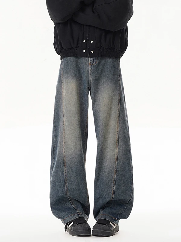 Retro American Blue Men's Jeans Spring Autumn Waed Wide Leg Pants Cleanfit Knife Pants Youth Casual Wear Resistant
Retro American Blue Men's Jeans Spring Autumn Waed Wide Leg Pants Cleanfit Knife Pants Youth Casual Wear Resistant