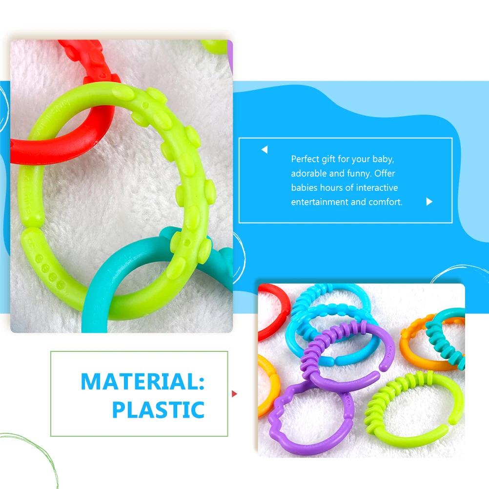 24pcs Connecting Rings Colorful Hand Hold Baby Development Toys Molar Infant Comfort Plastic Children Finger Rings Bright
24pcs Connecting Rings Colorful Hand Hold Baby Development Toys Molar Infant Comfort Plastic Children Finger Rings Bright