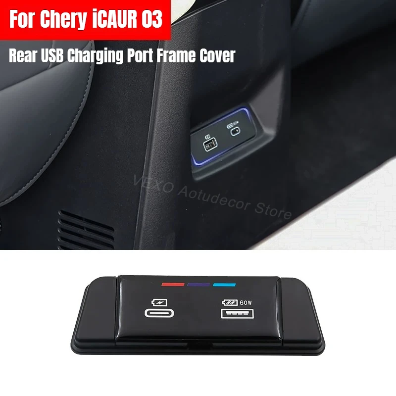 For Chery iCar iCAUR 03 Rear USB Charging Port Frame Cover Data Socket Protective Trim Anti-scratch Interior Decor Modification
For Chery iCar iCAUR 03 Rear USB Charging Port Frame Cover Data Socket Protective Trim Anti-scratch Interior Decor Modification