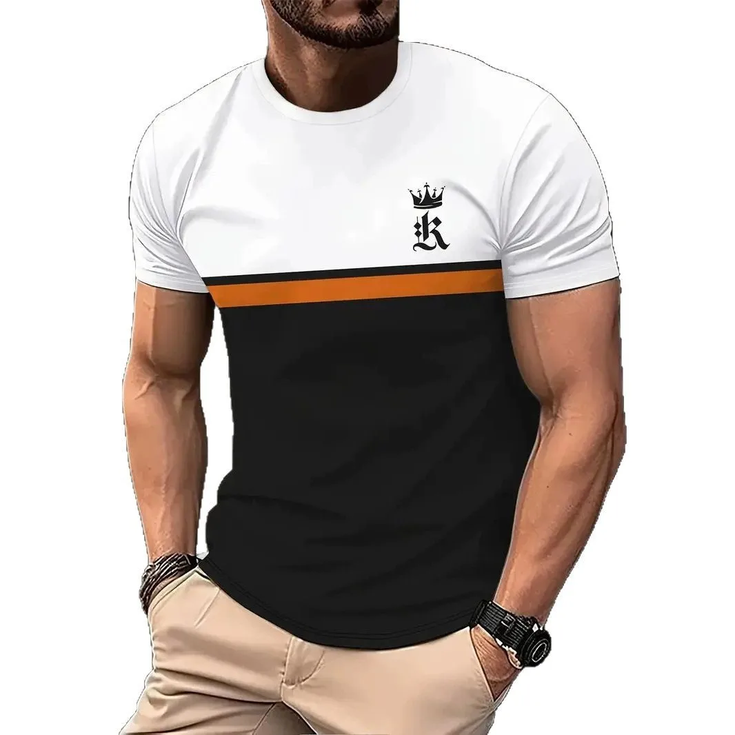 2025 new men's 3D digital printed striped graphic comfortable loose short sleeved casual T-shirt top for men
2025 new men's 3D digital printed striped graphic comfortable loose short sleeved casual T-shirt top for men