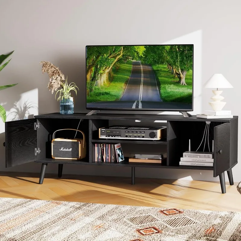 TV Stand for 55 60 inch TV, Modern Mid Century Entertainment Center with Storage, Media Console Table 2 Cabinet, Sof
TV Stand for 55 60 inch TV, Modern Mid Century Entertainment Center with Storage, Media Console Table 2 Cabinet, Sof