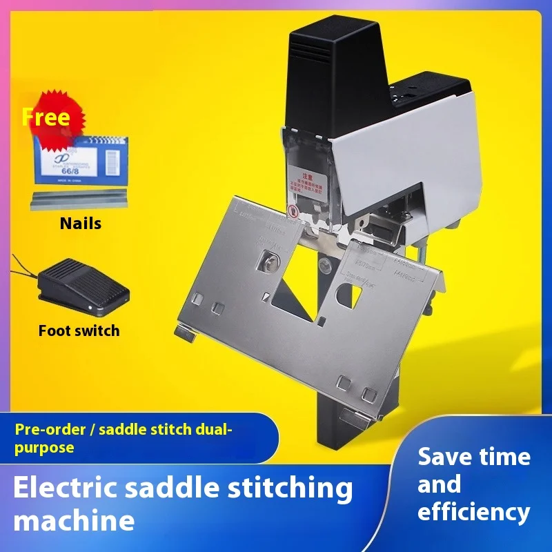 106 Double Head Saddle Stitcher Electric Stapler for Booklet Making Wire Binding Two Way Stapling Machine
106 Double Head Saddle Stitcher Electric Stapler for Booklet Making Wire Binding Two Way Stapling Machine