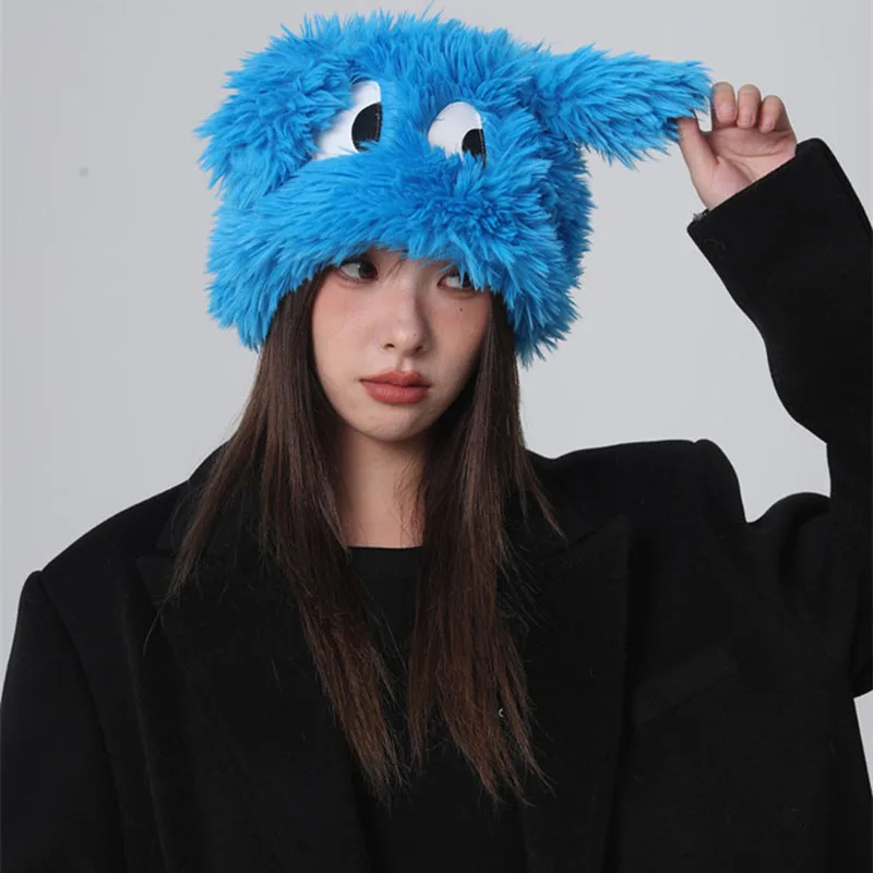 Korean Girl Sweet Plush Puppy Big Eyes Warm Hat Women Cute Cartoon Dog Ear Cap Solid Color Fluffy Thicken Skullies Beanies Hats
Korean Girl Sweet Plush Puppy Big Eyes Warm Hat Women Cute Cartoon Dog Ear Cap Solid Color Fluffy Thicken Skullies Beanies Hats