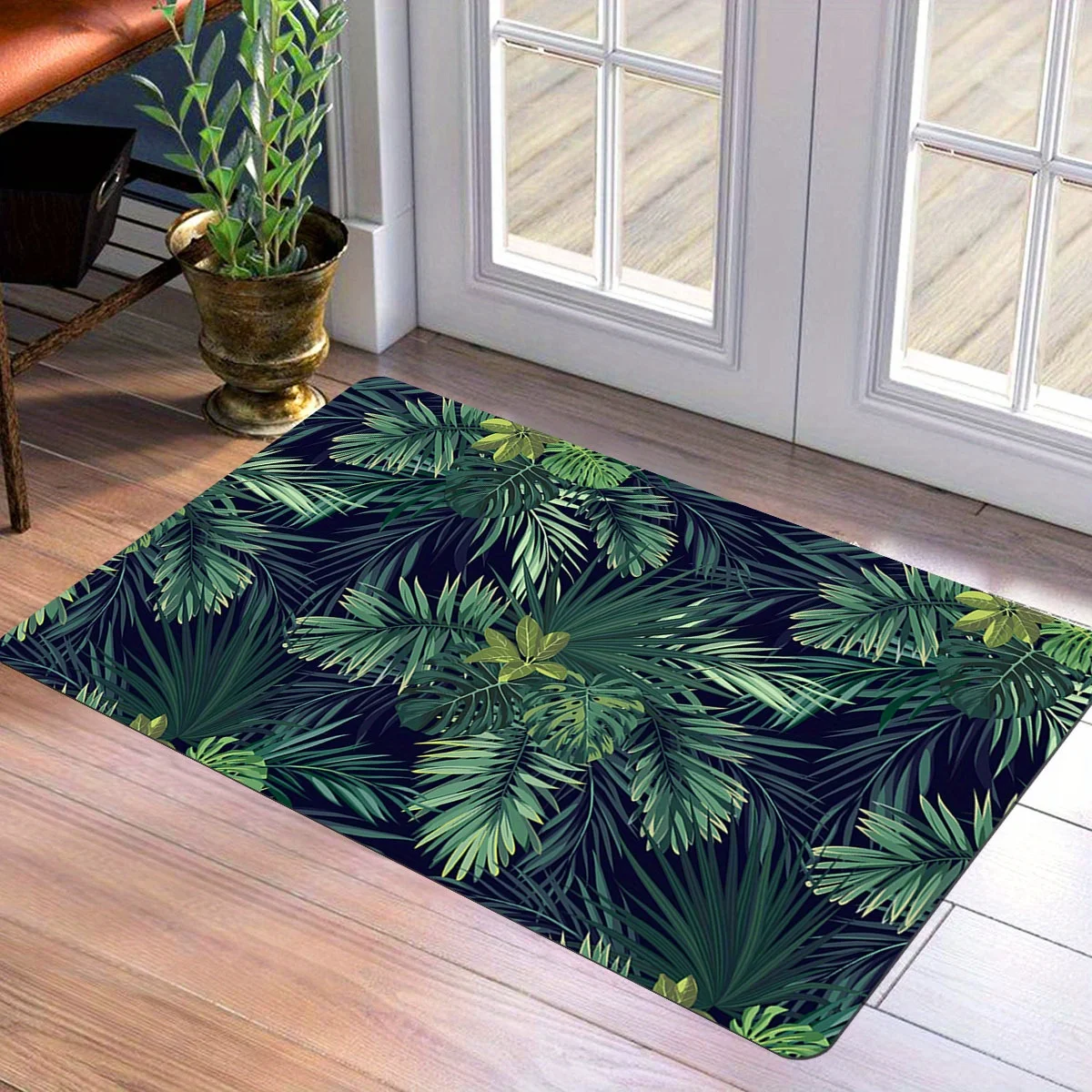 1pc Tropical Leaf Pattern Entrance Doormat - Quick Drying, Perfect for Christmas, Halloween, Graduation, and July 4th Decor
1pc Tropical Leaf Pattern Entrance Doormat - Quick Drying, Perfect for Christmas, Halloween, Graduation, and July 4th Decor