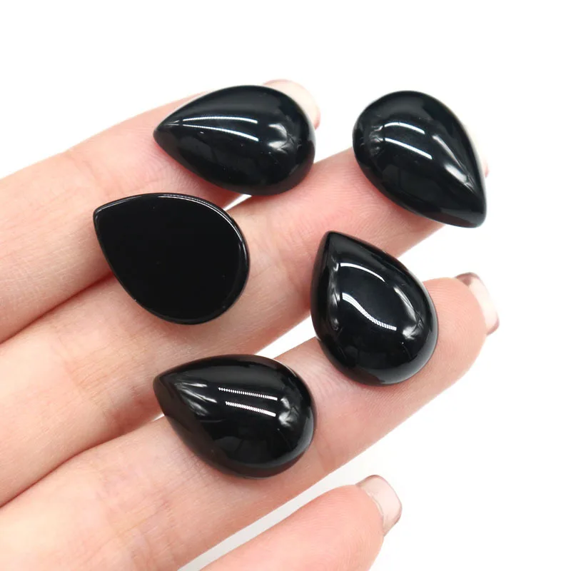 Natural Black Onyx Pear Shape Drop Cabochon Smooth Polished Surface Loose Gemstones Multiple Sizes For Jewelry Making
Natural Black Onyx Pear Shape Drop Cabochon Smooth Polished Surface Loose Gemstones Multiple Sizes For Jewelry Making
