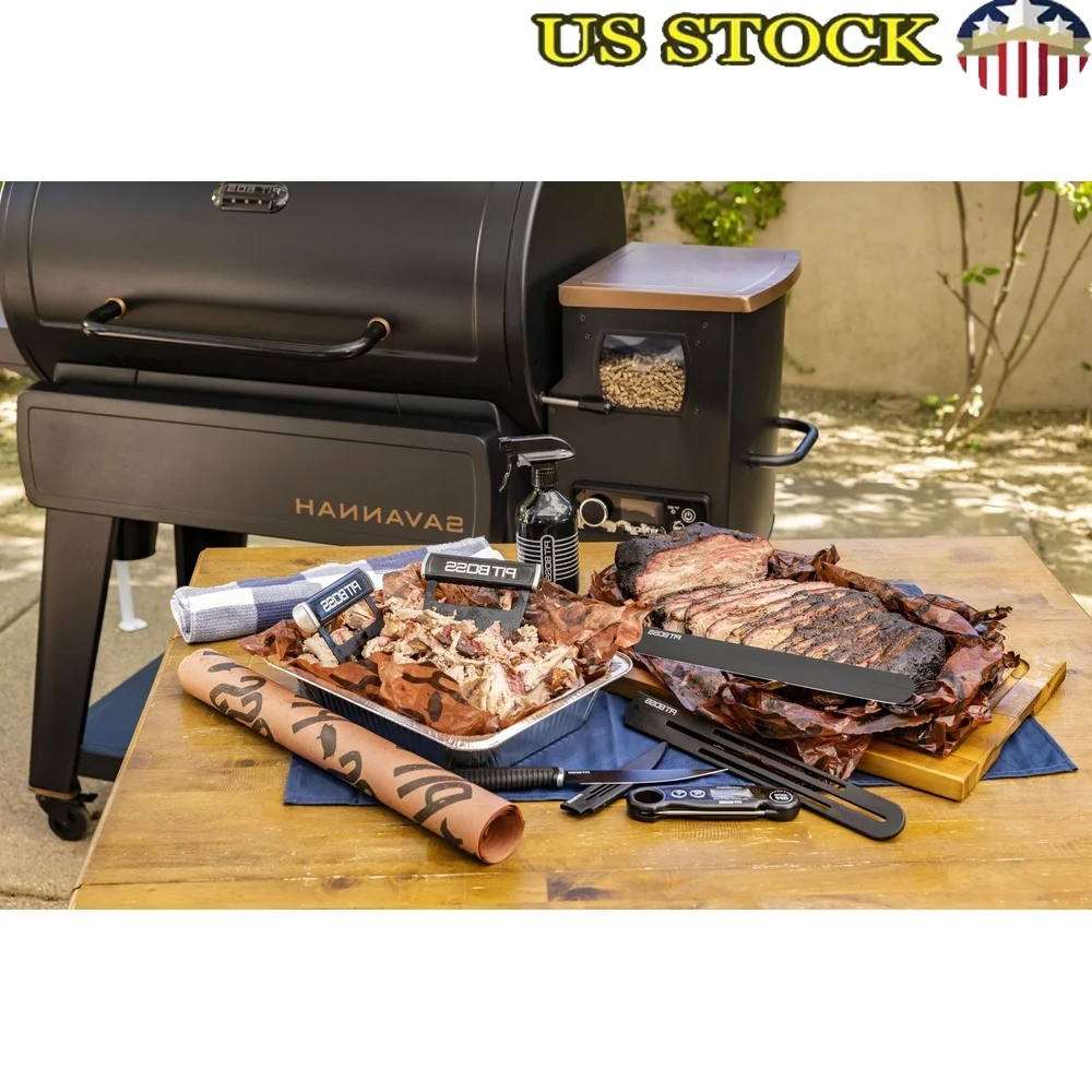 6 Piece Grill Tool Set with Brisket Knife Trimming Knife Meat Claws Instant Read Thermometer Spritz Bottle Heavy Duty Stainless
6 Piece Grill Tool Set with Brisket Knife Trimming Knife Meat Claws Instant Read Thermometer Spritz Bottle Heavy Duty Stainless