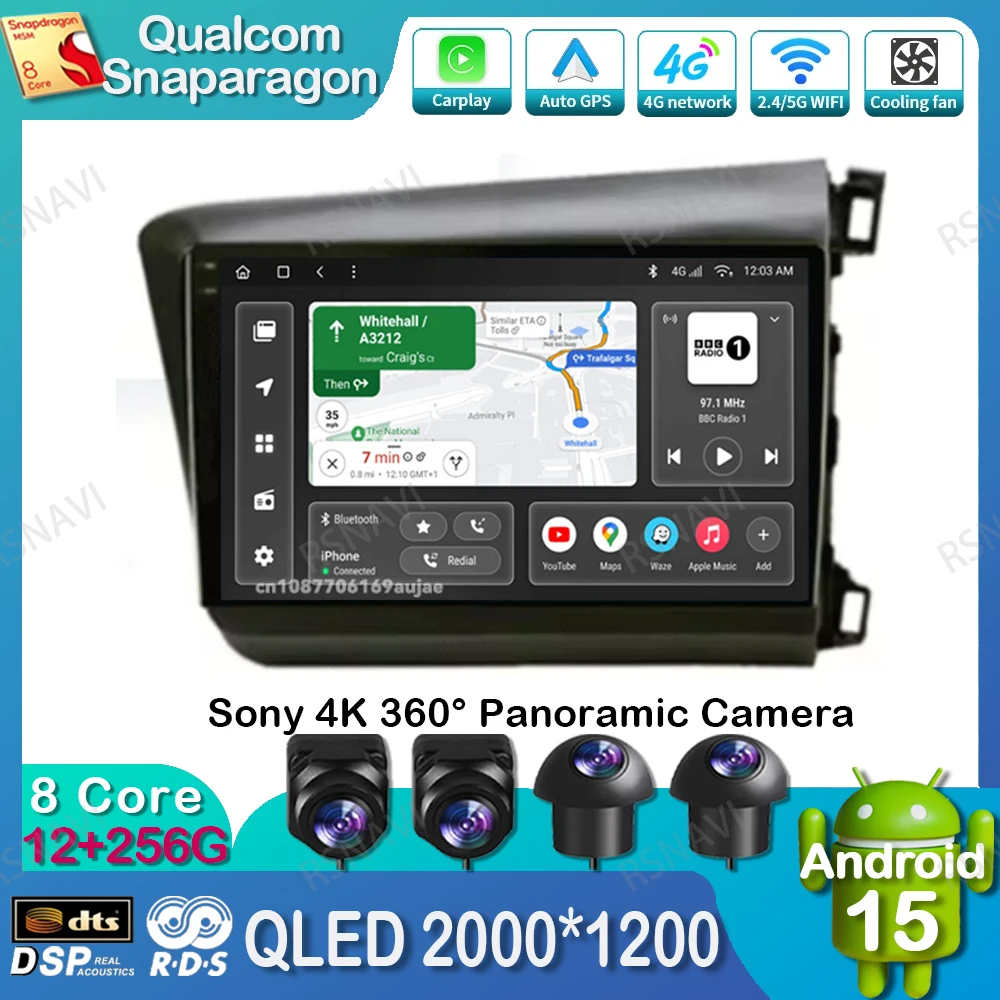 Автомобильный радиоприемник Android 15 для Honda Civic 2011 2013-2015 NO 2DIN WIFI + 4G LTE Systems Viedo Player Carplay Snapdragon 9/10 дюймов BT
Автомобильный радиоприемник Android 15 для Honda Civic 2011 2013-2015 NO 2DIN WIFI + 4G LTE Systems Viedo Player Carplay Snapdragon 9/10 дюймов BT