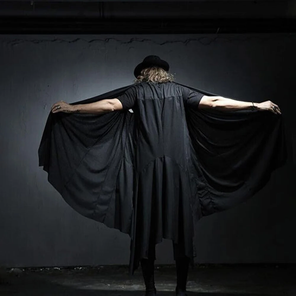 Mens Dark Black Mid-Length Thin Cape Summer Streetwear Fashion Nightclub Hip Hop Stage Performance Shawl Men'S Clothing 2026 New
Mens Dark Black Mid-Length Thin Cape Summer Streetwear Fashion Nightclub Hip Hop Stage Performance Shawl Men'S Clothing 2026 New