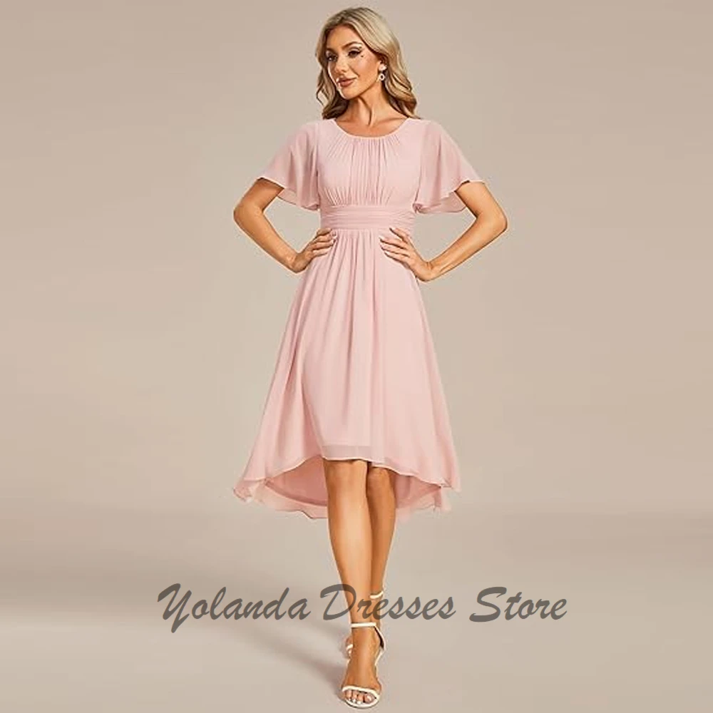Customized Scoop Neck Mother of The Bride Dresses Short Sleeves Formal Evening Gown Zipper Back Wedding Guest Dress Knee Length
Customized Scoop Neck Mother of The Bride Dresses Short Sleeves Formal Evening Gown Zipper Back Wedding Guest Dress Knee Length