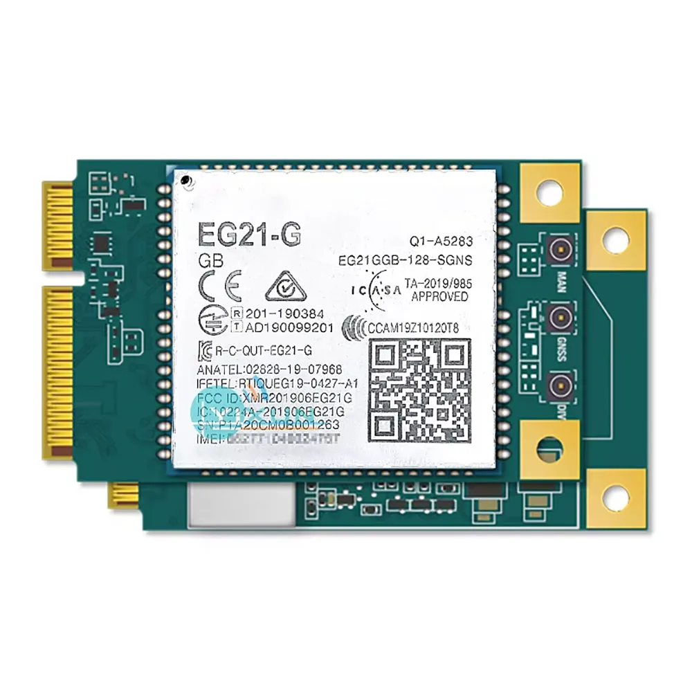 New EG21-G Mini PCIe LTE Category1 Global Module Worldwide LTE UMTS/HSPA GSM/GPRS/EDGE Coverage GPS GLONASS BeiDou Galileo QZSS
New EG21-G Mini PCIe LTE Category1 Global Module Worldwide LTE UMTS/HSPA GSM/GPRS/EDGE Coverage GPS GLONASS BeiDou Galileo QZSS