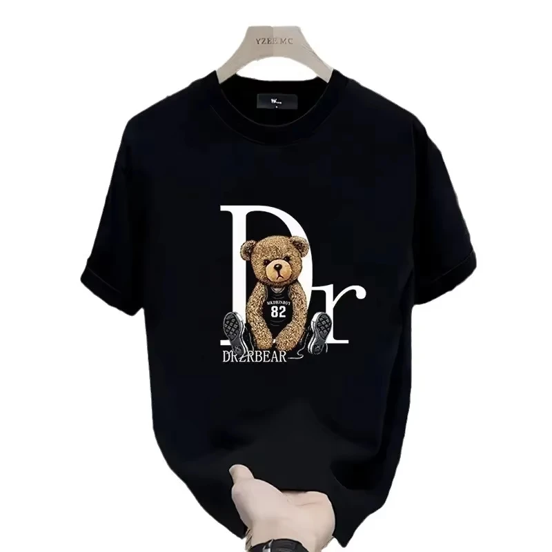 New Spring and Summer Short-sleeved Bear T-shirt Women's Pure Casual Heavy Brand Instagram Bottom Shirt Shirt
New Spring and Summer Short-sleeved Bear T-shirt Women's Pure Casual Heavy Brand Instagram Bottom Shirt Shirt