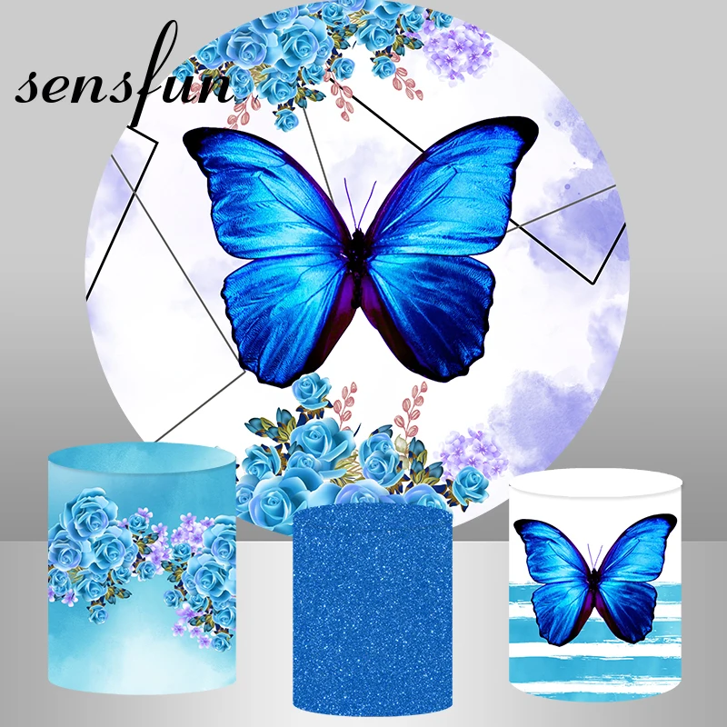 Blue Flowers Butterfly Round Backdrop Cover Girls Newbron Baby Shower 1st Birthday Party Background Plinth Covers Elastic
Blue Flowers Butterfly Round Backdrop Cover Girls Newbron Baby Shower 1st Birthday Party Background Plinth Covers Elastic
