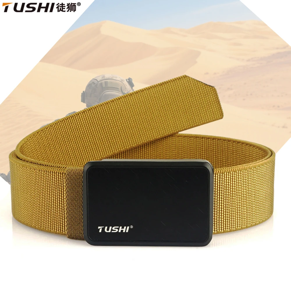 TUSHI New Military Elastic Belt for Men Famous Luxury Brand Design Alloy Buckle Waist Tactical Belts Jeans Leisure Waistband
TUSHI New Military Elastic Belt for Men Famous Luxury Brand Design Alloy Buckle Waist Tactical Belts Jeans Leisure Waistband