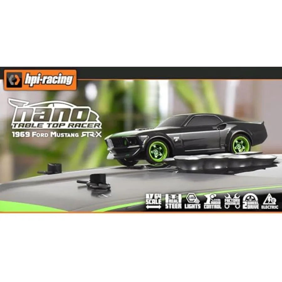 RC drift car for hobbyists, ABS plastic body, matte black finish, LED lights and turn signals, ready-to-run
RC drift car for hobbyists, ABS plastic body, matte black finish, LED lights and turn signals, ready-to-run