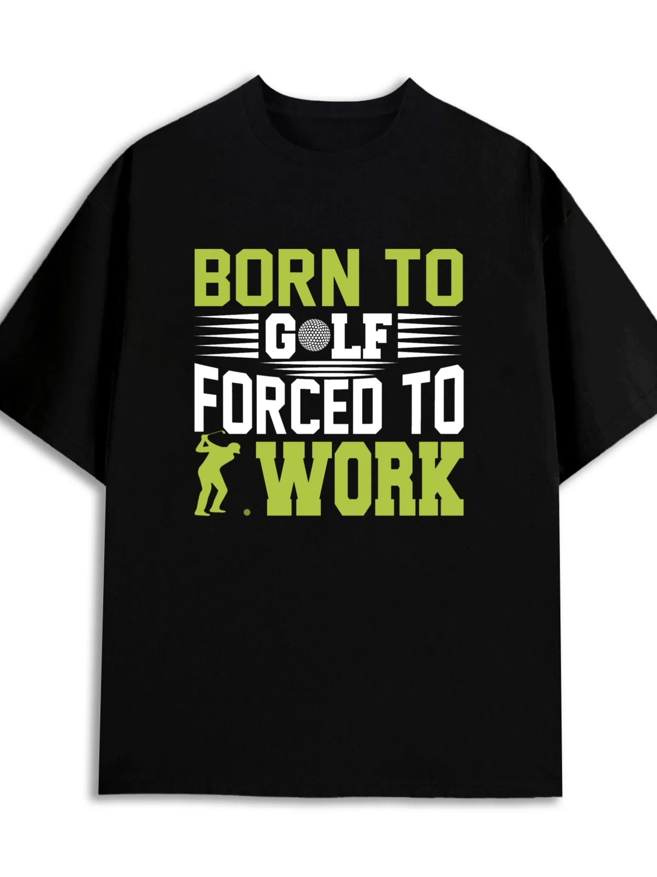 Men's T-shirt with a pure cotton black T-shirt with a golf themed pattern Short sleeves suitable for daily casual wear
Men's T-shirt with a pure cotton black T-shirt with a golf themed pattern Short sleeves suitable for daily casual wear