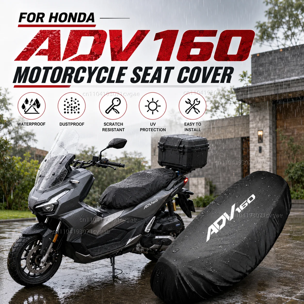 For Honda ADV150 ADV160 ADV350 ADV 150 160 350 Motorcycle Rain Seat Cover Waterproof Saddle Cover Black 210D UV Protection
For Honda ADV150 ADV160 ADV350 ADV 150 160 350 Motorcycle Rain Seat Cover Waterproof Saddle Cover Black 210D UV Protection