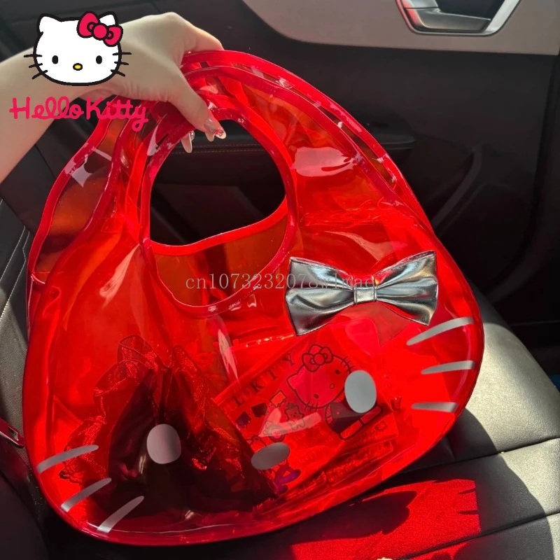 Hello Kitty PVC Handbag Makeup Bag Large Capacity Portable Transparent Waterproof Storage Bag Summer Beach Organizer Tote Bag
Hello Kitty PVC Handbag Makeup Bag Large Capacity Portable Transparent Waterproof Storage Bag Summer Beach Organizer Tote Bag