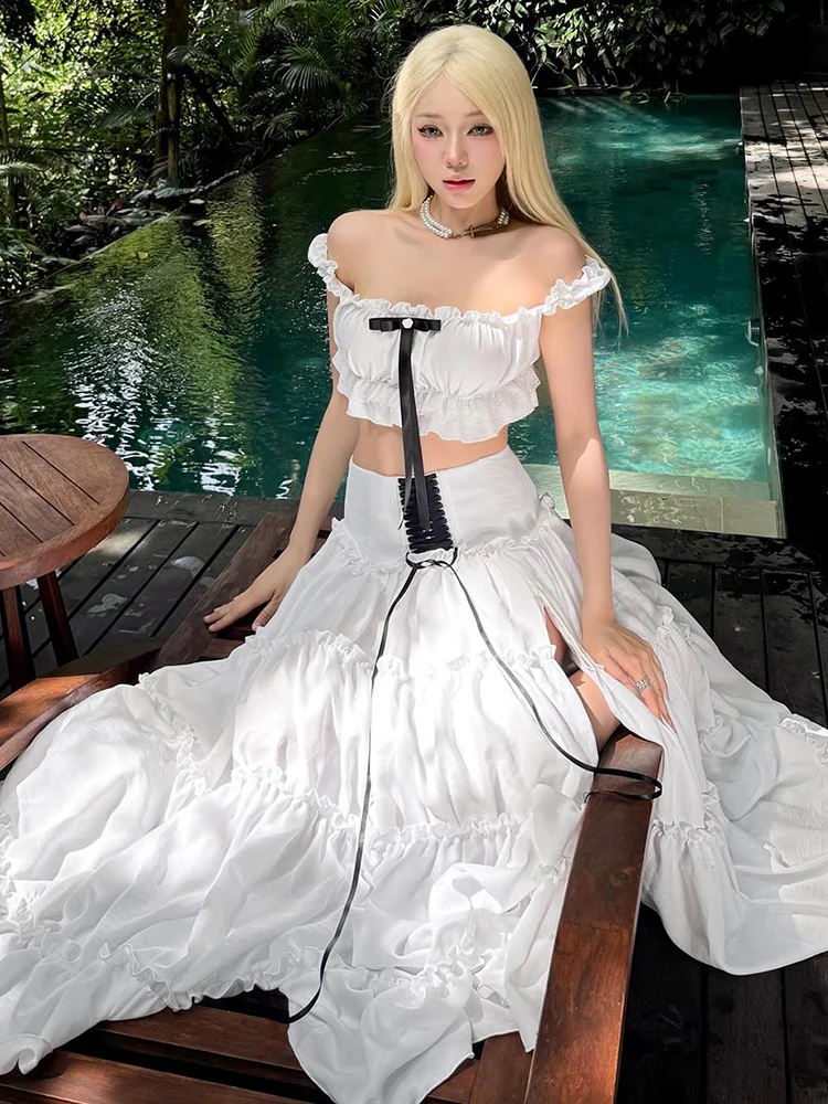 Nibber Sweet комплект из 2 предметов, женские мини-топы на одно плечо в стиле пэчворк с кружевом и бантом + высокие разрезы, бандажные юбки, одинаковые отпускные костюмы
Nibber Sweet комплект из 2 предметов, женские мини-топы на одно плечо в стиле пэчворк с кружевом и бантом + высокие разрезы, бандажные юбки, одинаковые отпускные костюмы