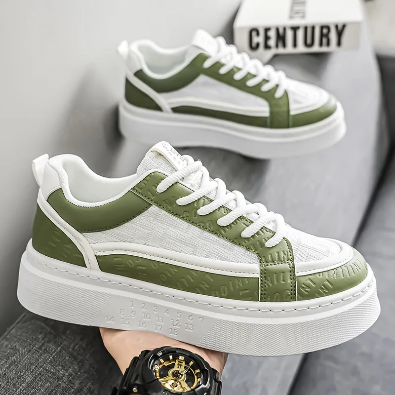Men's breathable, trendy and versatile casual white sneakers, thick-soled height-increasing white sneakers for teenagers' sports
Men's breathable, trendy and versatile casual white sneakers, thick-soled height-increasing white sneakers for teenagers' sports