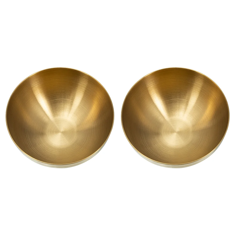 2 Pcs 15cm Golden Stainless Steel Salad Bowl Rice Soup Noodle Fruit Vegetable Bowl Kitchen Tableware
2 Pcs 15cm Golden Stainless Steel Salad Bowl Rice Soup Noodle Fruit Vegetable Bowl Kitchen Tableware