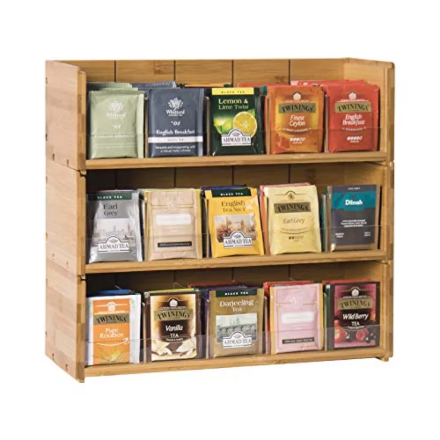 Bamboo Tea Bag Organizer Storage Box, 3 Tier Stackable Tea Bag Box Natural Wood, Wall Mount Tea Chests with Acrylic for tea bag
Bamboo Tea Bag Organizer Storage Box, 3 Tier Stackable Tea Bag Box Natural Wood, Wall Mount Tea Chests with Acrylic for tea bag