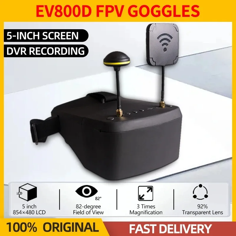 EV800D 4.9G 5.8G FPV Crossing Machine Glasses 5-inch Monitor DVR Model Aircraft Screen
EV800D 4.9G 5.8G FPV Crossing Machine Glasses 5-inch Monitor DVR Model Aircraft Screen